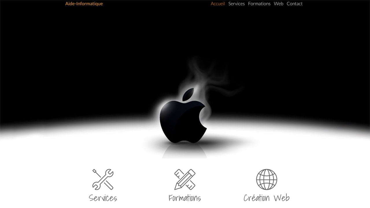 Ecran iMac avec vue du site